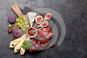 Antipasto plate. Appetizer board