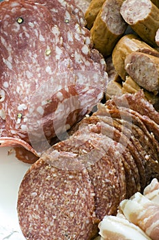 Antipasto; various meats