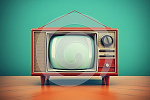 Antiquated Retro tv. Generate Ai