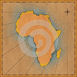 Antique Africa Map