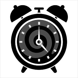 antique alarm clock silhouette vector