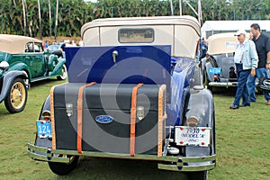 Antique american car rear