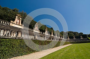 Antique amphitheater in Boboli Gardens, Florence, Italy