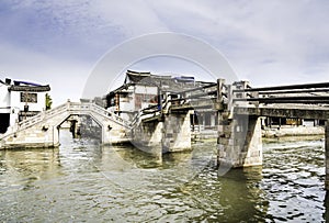 Antique Antai bridge and antique Wanan bridge