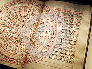 Antique arabian book on astronomy photo