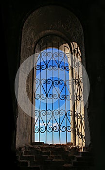 Antique arched window