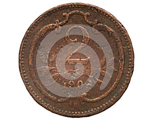 Antique Austrian copper coin