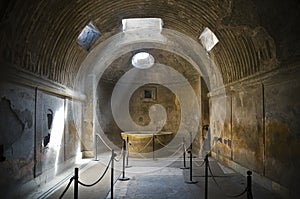 Antique baths in Pompeii, Italy