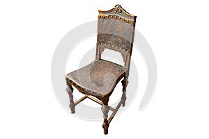 Antique beautiful chair on white