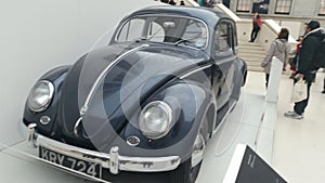 Antique Beetle Car Dark Blue