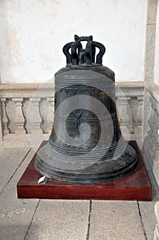 Antique bell in Lisbon Se church