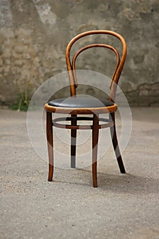 Antique Bentwood Viennese chair with leather