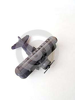 Antique biplane toy model