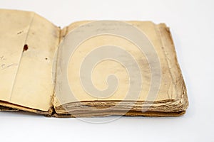 Antique book on white background