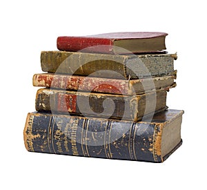 Antique books isolated