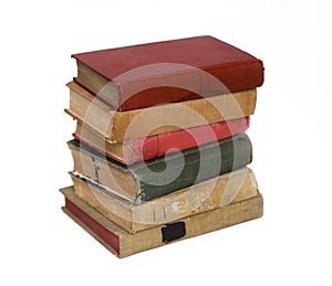 Antique books in a pile