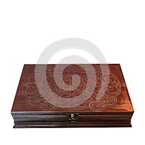 Antique Box isolated on a white background . 3d Illustration