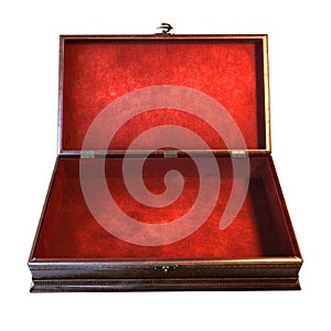 Antique Box isolated on a white background . 3d Illustration