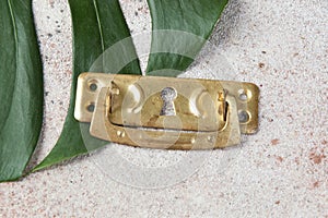 Antique brass drawer pull knob