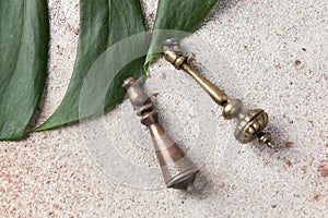 Antique brass drawer pull knobs