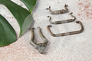 Antique brass drawer pull knobs