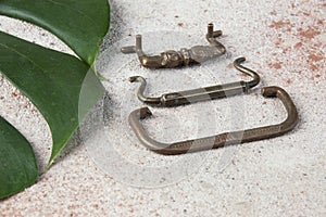 Antique brass drawer pull knobs