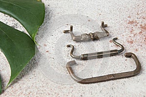 Antique brass drawer pull knobs