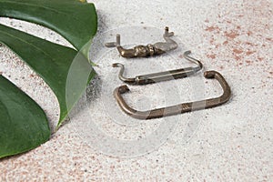 Antique brass drawer pull knobs