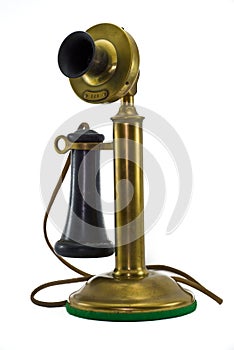 Antique Brass Phone