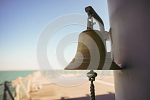 Antique brass ship`s bell