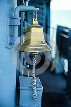 Antique brass ship`s bell
