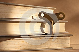 Antique brass winder key