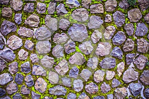 Antique brick stone wall texture. Photo Background