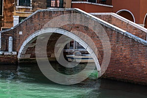 Antique Bridge in Venice Canal, Italy