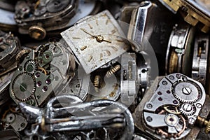 Antique Broken Watches, Watch Movements and Parts for Repair