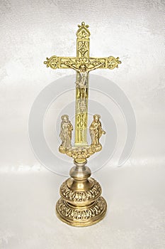 Antique bronze and alamy cross, Jesus Christ Crucifix, blessings