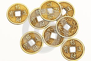 Antique bronze Chinese coins