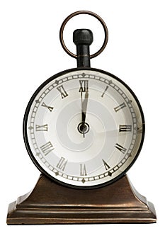 Antique bronze table clock