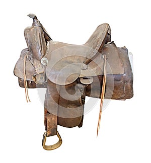 Antique Brown Leather Saddle