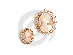Antique cameo brooch.