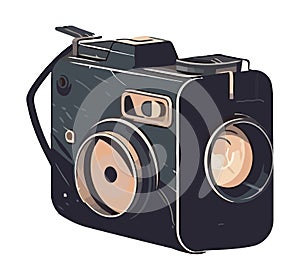Antique camera symbolizes photography creativity