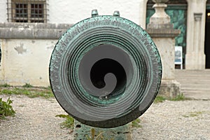 Antique cannon barrel