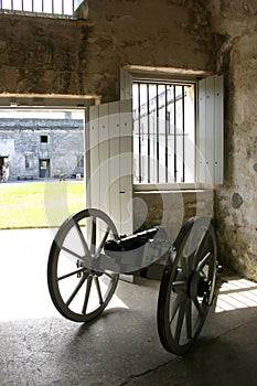 Antique canon in an old fort