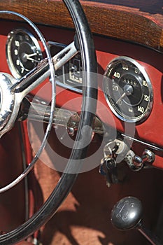 Antique car dashboard