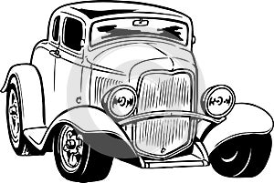 Antique Car Illustration