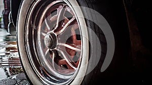 Antique car whitewall tire