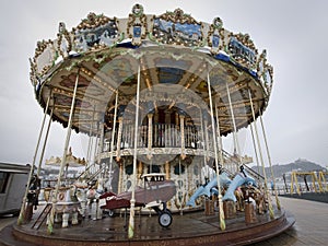 Antique carousel in donostia photo