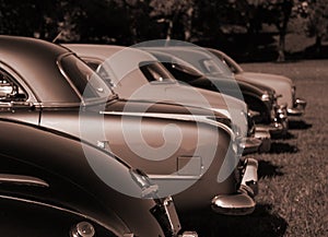 Antique Cars in Sepia Color