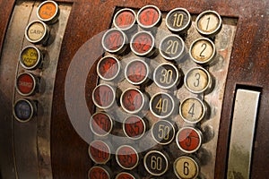 Antique Cash Register Buttons