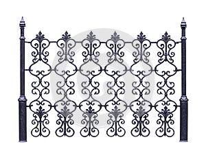 Antique cast fence